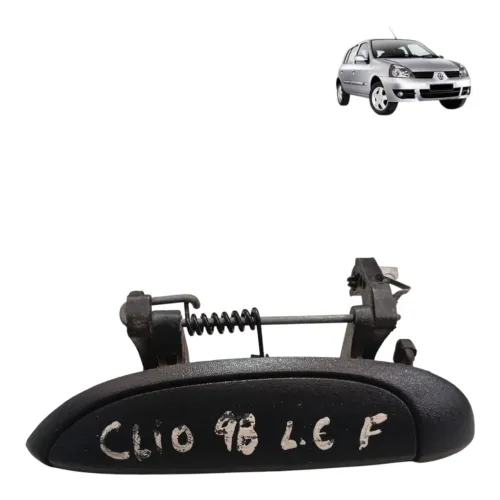 Macaneta Externa Porta Lado Esquerdo Scenic Clio Logan 32371 Preto Dianteira/traseira