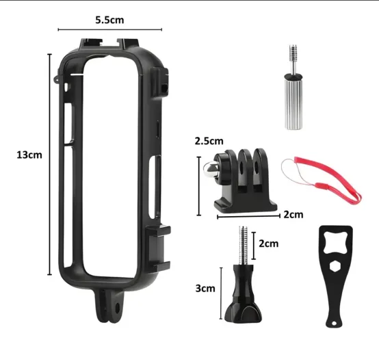 Gaiola Insta360 One X4 Suporte Frame Case De Proteção Preto