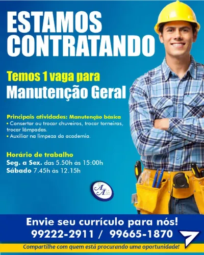 Academia Contrata Manutenção Geral