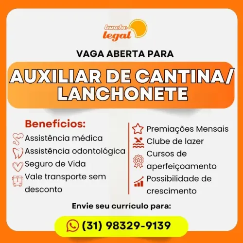 Auxiliar de Cantina / Lanchonete