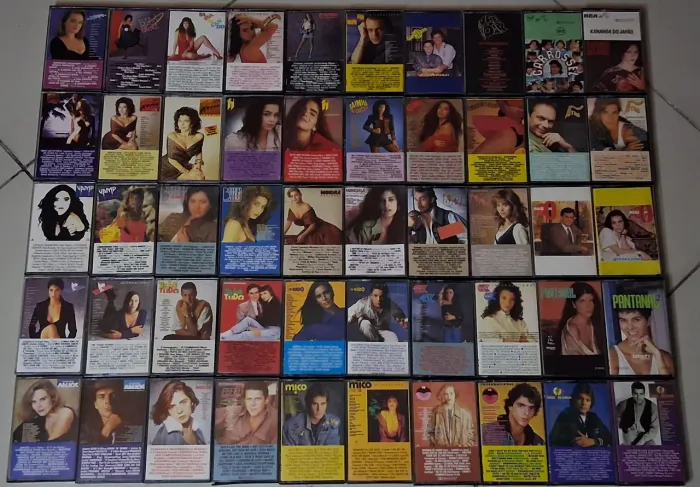 Fita cassete k7 Novelas Nacional e Internacional + Minissérie ( Lote com 82 Títulos ) Orig