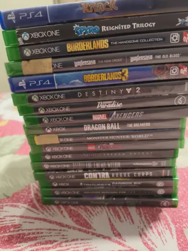 Jogos 15 Xbox one e 2 ps4, novos e a maioria lacrados