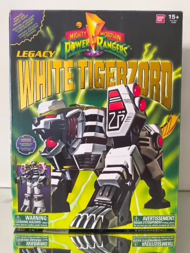 Bandai Power Rangers Legacy - Dx White Tigerzord, Zord do Ranger Branco, MMPR , Sentai