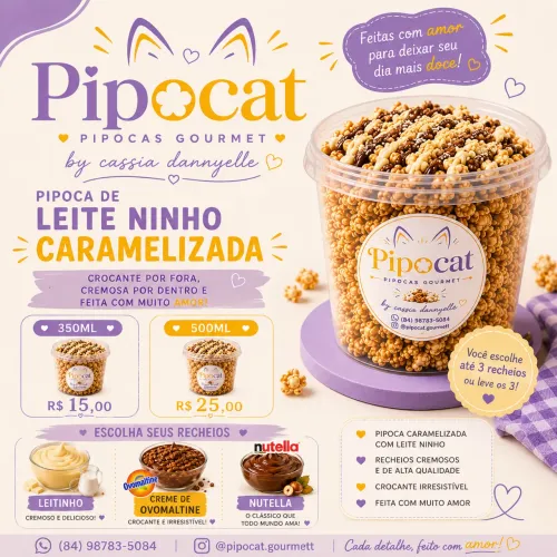 Pipocas gourmet