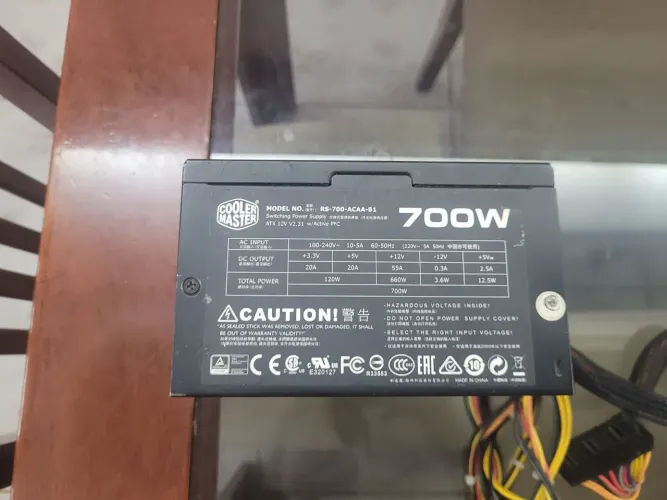 Fonte atx 750w 80 plus Cooler master 