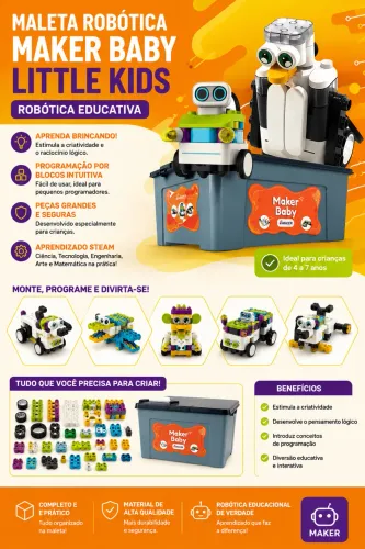 Maleta Robotica Maker Baby - Ensina Mais Little Kids