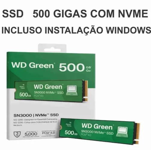 SSD nvme wd green 500 gigas com windows !