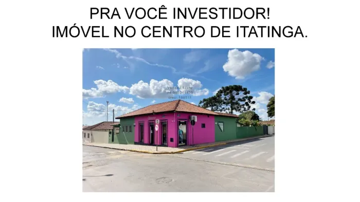 Imóvel Comercial e Residencial no Centro de Itatinga. Na Rua de maior movimento.