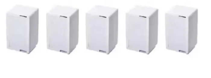 Porta guardanapo de mesa branco e preto