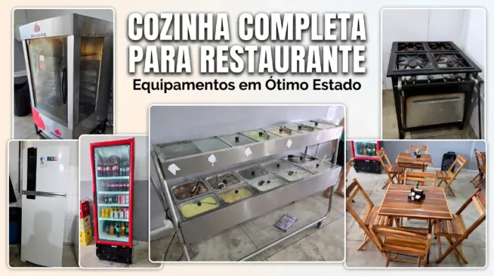 Cozinha Completa para Restaurante - Equipamentos em Ótimo Estado