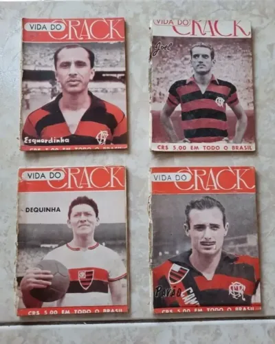 Revistas Vida do Crack Flamengo Esquerdinha Joel Pavão De quinhão Anos 50