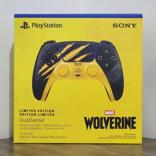 Controle DualSense V2 PS5 Marvels Wolverine Edição Limitada de Colecionador - Novo/Lacrado