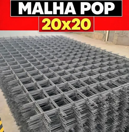 Malha Tela Pop 20x20 ferro 3.2 por 35.00 para Calçadas e Lajes 