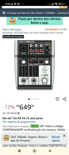 Mixer behringer xenyx302usb ?
