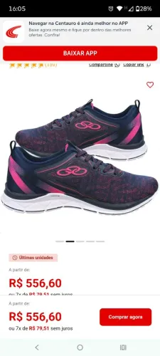 Tênis feminino Novo 
