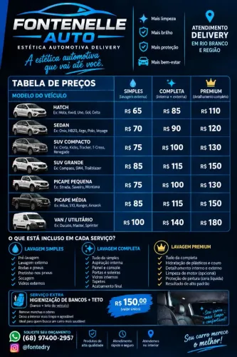 Fontenelle auto estética automotiva delivery!