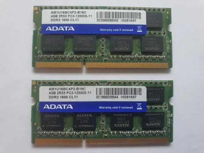 Kit Memoria Ram Notebook Adata 8gb (2x4gb) Ddr3 1600mhz