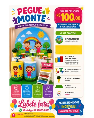 Aluguel de kits pegue e monte
