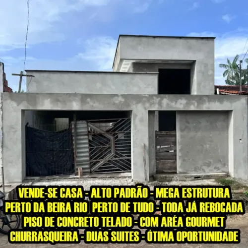 VENDO CASA EM CONSTRUÇÃO BEM ADIANTADA - SÃO MIGUEL DO GUAMÁ