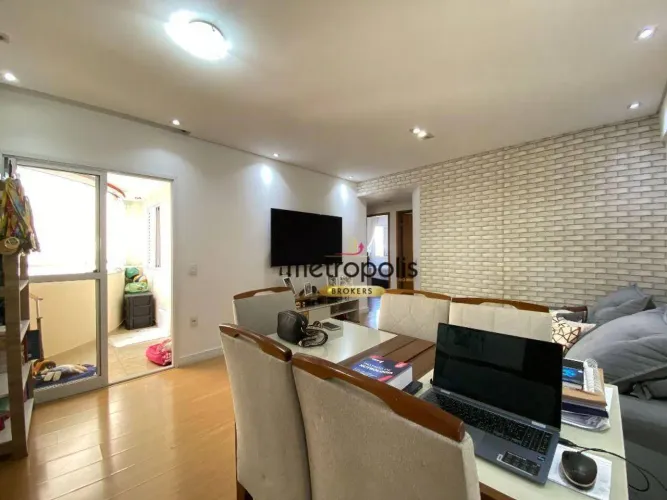 Apartamento com 3 dormitórios à venda, 88 m² por R$ 660.000,00 - Vila Valparaíso - Santo A