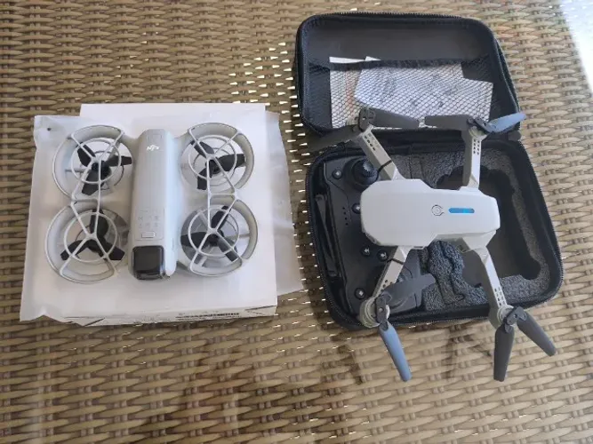 Drone DJI Neo + Drone genérico, kit pai e filho