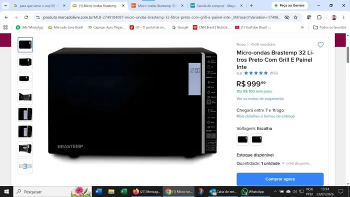 Vende-se microondas Brastemp