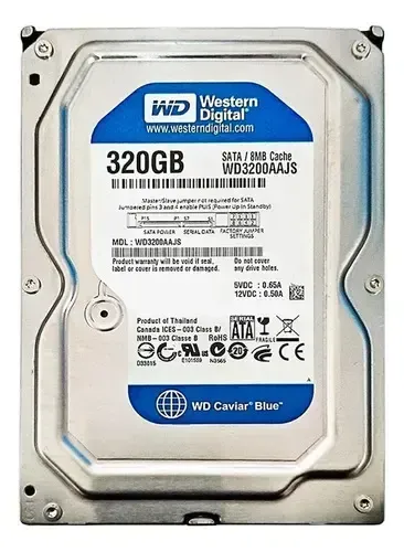 Hd 320gb Sata Western Digital / Para Pc - Sem Juros No Cartão!!!