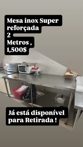 Mesa inox Reforçada