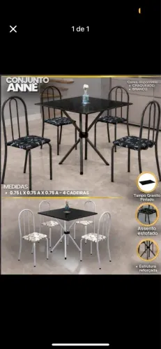 Conjunto de mesa 04 cadeiras 
