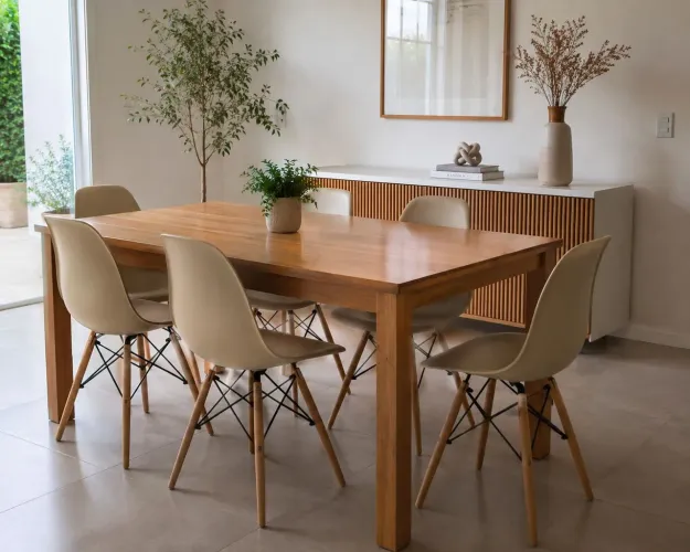 Jogo com 6 Cadeiras Estilo Eames - Excelente Estado