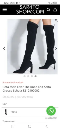 SCHUTZ - Bota preta cano e salto alto confortável - semi nova (usada 3 vezes)- número 38.