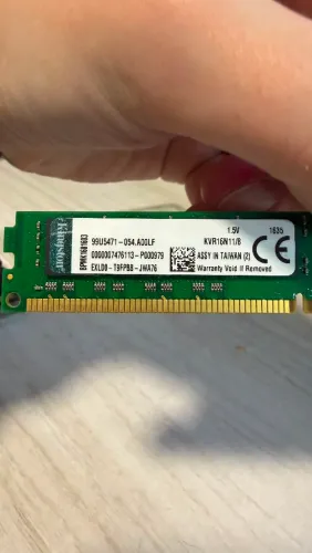 Memoria Desktop Ddr3 8GB Kingston 1600mhz Kvr16n11/8