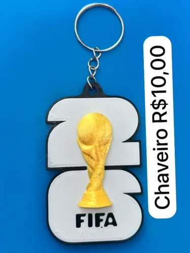 chaveiro copa impressora 3D TOP