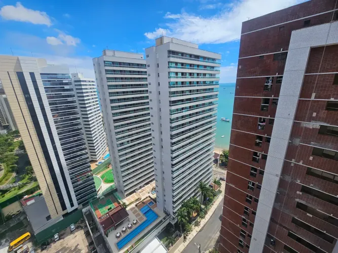 Apartmento vista mar - andar alto - 3 quartos - area de lazer completa