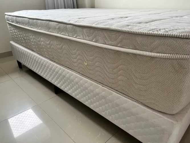 Cama box completa casal liberty bambu Ortobom 