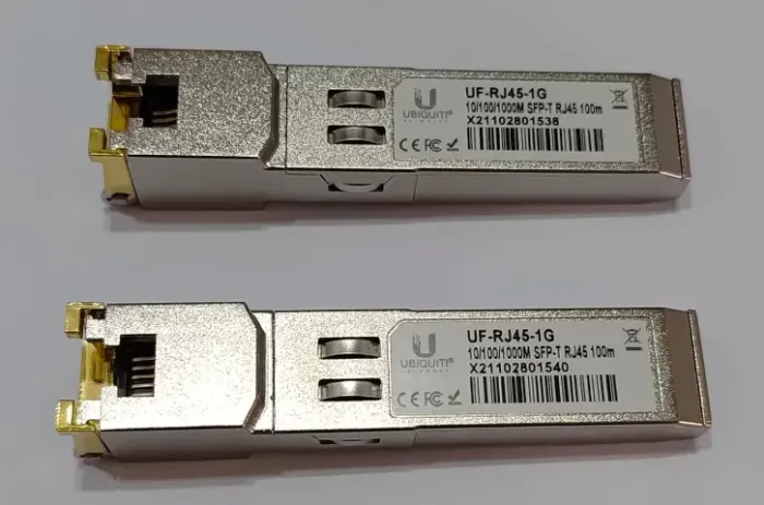 Módulo Transceiver Gbic Sfp Transceiver SFP RJ45 Ubiquiti Unifi - 1000Base-T - Novos