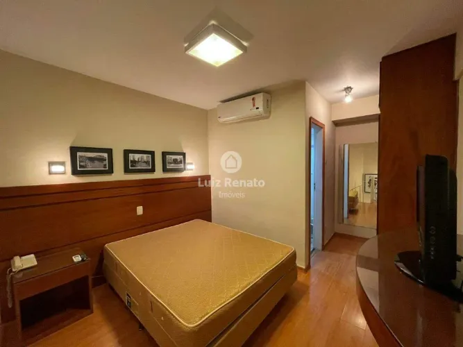 Flat mobiliado para locação de 42m², 1 quarto, na Savassi.