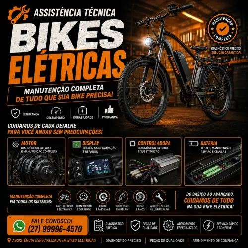 Assistência técnica Manutenção Serviços bikes elétricas scooter