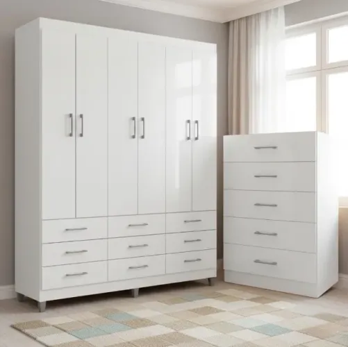 Conjunto Dormitório Lumen Branco
