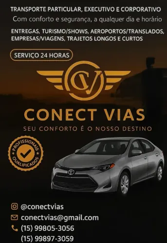 Conect vias transporte executivo, táxi Para empresas, casamento, aniversário, aeroportos