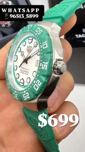 Relógio TAG HEUER FÓRMULA 1 SOLARGRAPH PULSEIRA VERDE