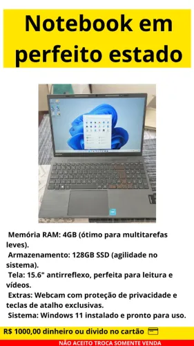 Notebook Semi novo e otimo estado