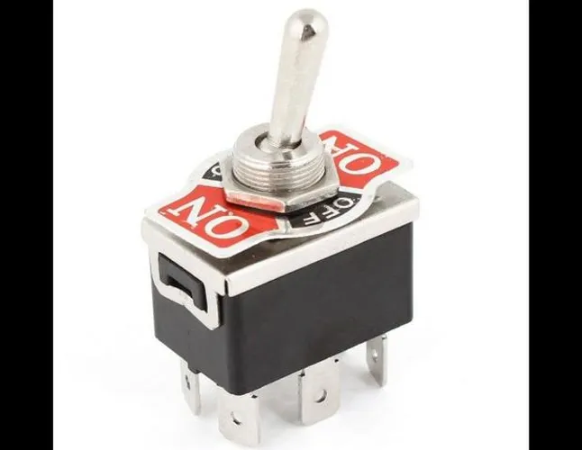 Interruptor De Alavanca Prata C0j8 Ac 250V/10A 125V/15A Dpdt 3 Posições On/Off COD-CP252 