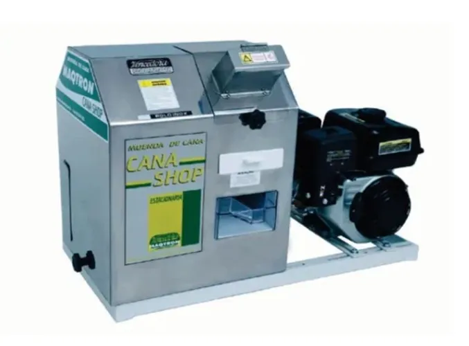Moenda Cana Shop Estacionária 3 Rolos Inox Com Motor Maqtron