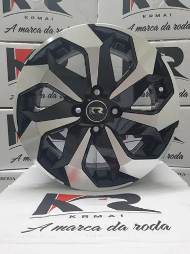 Roda aro 14 krmai Tarântulas preta com diamantado Volkswagen gol 4x100