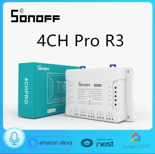 Sonoff 4CH PRO R3 Wi-Fi - Compatível com Alexa