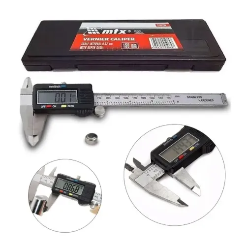 Paquimetro Digital 6 Em Aço Inox 150mm Mtx Estojo E Bateria