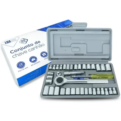 conjunto de chave cachao catraca lwj-138 luatek 40pçs