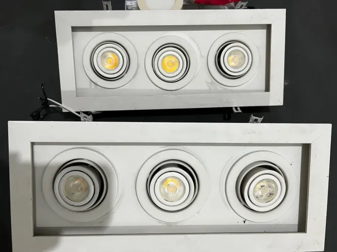 Luminárias de embutir 40x20cm com 3 lâmpadas cada