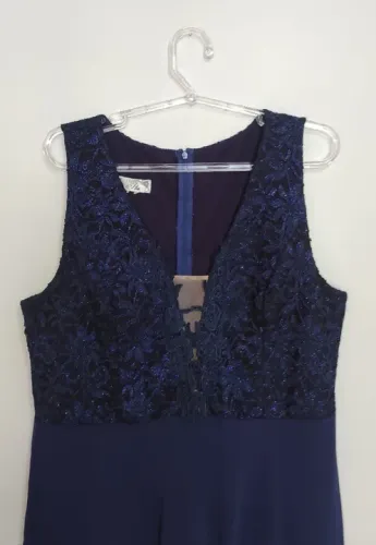 Vestido de Festa - Azul - Tamanho 48/50 - Ótimo Estado
